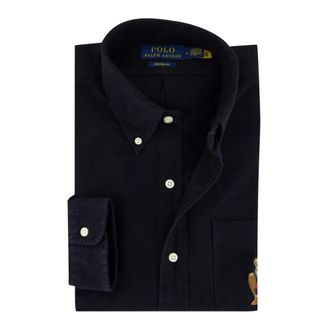 Polo Ralph Lauren Overhemden, Heren, Zwart, XL, Katoen, Polo Ralph Lauren casual overhemd zwart