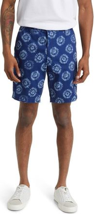 AG - Adriano Goldschmied Wanderer Print Chino Shorts in Local Blue Multi at Nordstrom Rack, Size 40