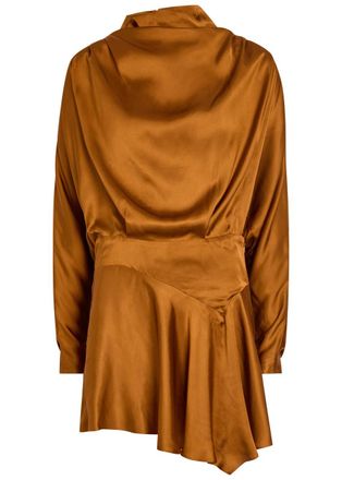 Isabel Marant Neline Draped Satin top - Camel - 34 (UK6 / XS)