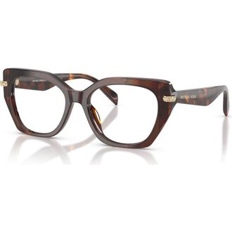 Michael Kors 53mm Irregular optical glasses in Tortoise at Nordstrom