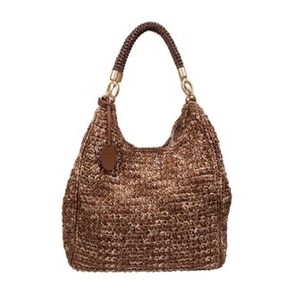 Eleventy M82Borm02 Borsa Grande - female - Eleventy - Shoulder Bags - Brown - ONE SIZE - Bags