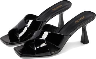 Michael Kors Clara 40S3CLMS1L-001 Mule Womens Black Leather Spool Heel JOBB1316