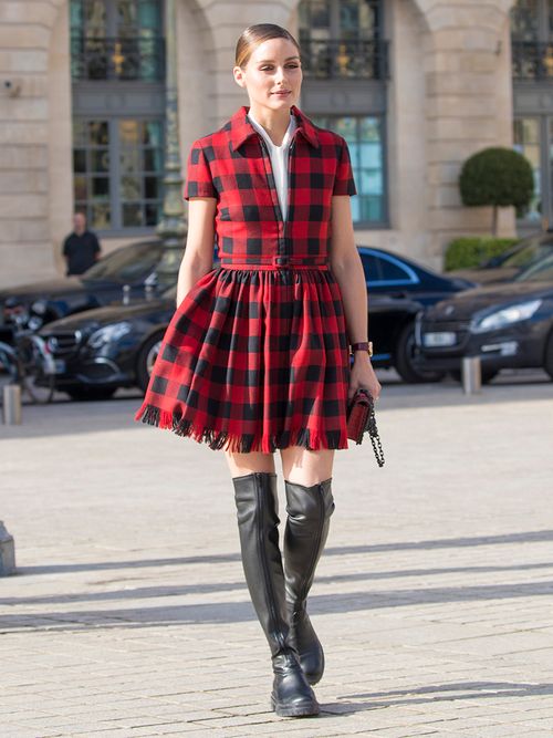 abito tartan Olivia Palermo