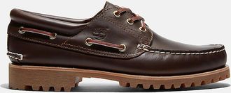 Timberland Mens Timberland Authentic 3-Eye Lug Handsewn Boat Shoe - Brown - Size: UK 10.5