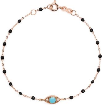 Gigi Clozeau 18K Yellow Gold Evil Eye Turqoise And Diamond Bracelet - Womens - 18kt Gold Plated Brass