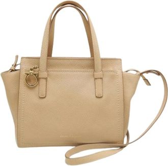Ferragamo Pre-owned Handbags, female, Beige, Size: ONE SIZE Pre-owned Handbag