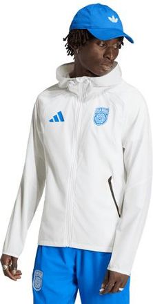 adidas Mens adidas White San Diego FC Tiro Travel Full-Zip Hooded Windbreaker at Nordstrom, Size Xx-Large