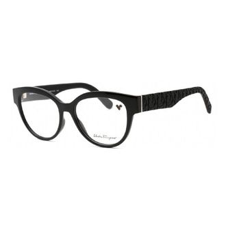 Ferragamo Eyeglasses Cat Eye Full Rim, Havana Frame And Clear Demo Lenses Lens Sf2957E240