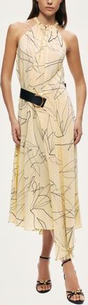 Nocturne Printed Halter Midi Dress in Multi-Colored at Nordstrom, Size X-Small Eu