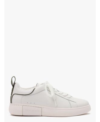 Kate Spade New York Womens Piper Smooth Leather Sneaker - Green - Size UK 7.5