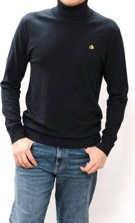 Scotch & Soda Ecovero Blend Turtleneck Sweater In Black