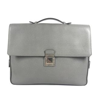 Louis Vuitton Glacier Gray Taiga Leather Briefcase Shoulder Bag (Pre-Owned)