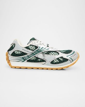 Bottega Veneta Women & apos;s Orbit Metallic Net Runner Sneakers