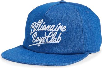 Billionaire Boys Club Script Embroidered Denim Adjustable Baseball Cap at Nordstrom