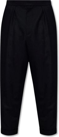 Balmain Zwarte Katoenen Zijstreep Broek - Heren - Sweatpants - Zwart - 2XL - Katoen - Broeken