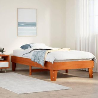 vidaXL Letto senza Materasso Marrone Cera 75x190 cm in Legno di Pino - Vidaxl