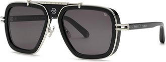 Philipp Plein SPP109M 0700 Womens Sunglasses Black Size 57