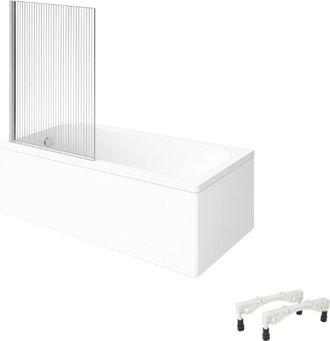 Villeroy & Boch Ba&ntilde;era Recta Villeroy & Boch Architectura Con Patas Acr&iacute;lica 160 X 70 Cm + Mampara De Ba&ntilde;era Izquierda Aurys Raywall Cromada