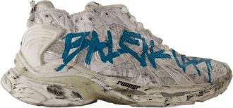 Balenciaga Unisex Distressed Chunky Runner Sneaker White Synthetic