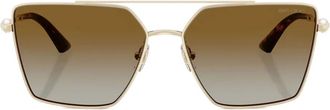 Jimmy Choo Eyewear square-frame metal sunglasses - Gold