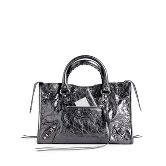 Balenciaga Small Le City Metallic Leather Tote Bag