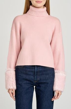 Wayf Rebecca Turtleneck Sweater in Ice Pink at Nordstrom Rack, Size X-Large