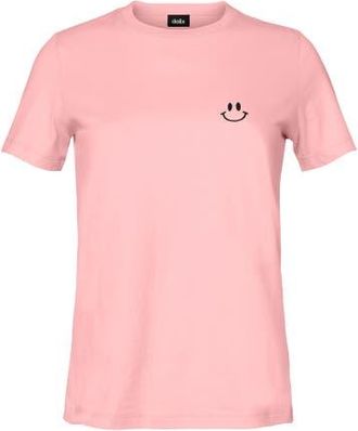 Dalix Smile Face Tee in Pink at Nordstrom, Size X-Large