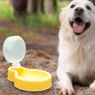 No Brand Botella De Agua Para Perros De 350 Ml, Port&aacute;til, Con Bebedero, A Prueba De Fugas, Plegable, Adecuada Para Mascotas, Viajes, Senderismo Y Paseos. Color