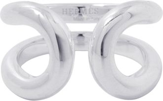 Herm&egrave;s Silver Silver 925 Band Ring (Pre-Owned)