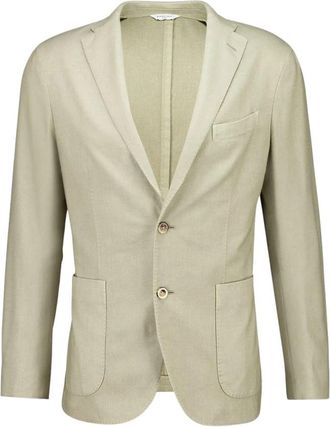 Boglioli Virgin Wool Two-Button Blazer - Heren - Blazers - Beige - M - Wol - Jassen
