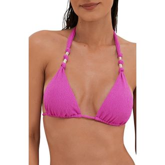 Vix Paula Firenze Triangle Bikini Top in Pink at Nordstrom, Size X-Large