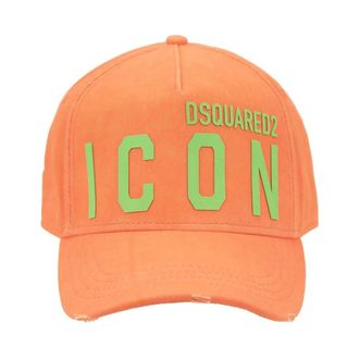 Dsquared2 Icon Logo Baseball Cap - male - Dsquared2 - Hats & Caps - Orange - ONE SIZE - Accessories