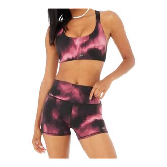 Alo Yoga Vapor Biker S High Waist Active Shorts in Raspberry Sorbet Women