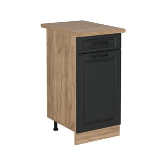 Vicco Mueble Bajo De Cocina R-line, Antracita Casa De Campo, 40 Cm, Et Roble