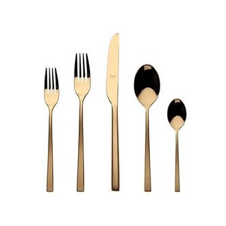 Mepra Atena Flatware Set - 5 Pieces in Frozen Gold at Nordstrom