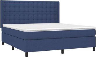 vidaXL Vidaxl - Cama Box Spring Con Colch&oacute;n Tela Azul 160x200 Cm