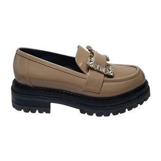 Sergio Rossi Schoenen, Dames, Grijs, 37 EU, Leer, Mocassini Pelle
