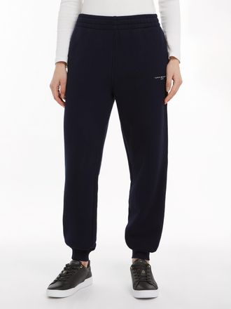 Tommy Hilfiger Sweathose TOMMY HILFIGER REG MINI CORP SWEATPANTS, Damen, Gr. XXXL(46), N-Gr, blau (desert sky), Jersey, Obermaterial: 100% Baumwolle, unifarben, regu
