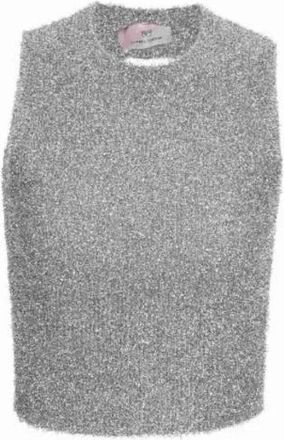 Chiara Ferragni Top Silver - Dames - Tops zonder mouwen - Grijs - 2XS - Tops