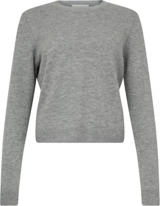 Silvian Heach Olyven Sweater - Dames - Ronde hals truien - Grijs - L - Wol - Truien & Vesten