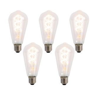 LUEDD Luedd - Juego De 5 Bombillas Led E27 Con Filamento En Espiral St64 5w 400 Lm 2200k