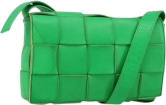 Bottega Veneta Pre-owned Vintage Schoudertas - Dames - Vintage Schoudertas - Groen - ONE Size - Leer - Vintage