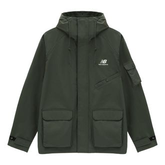 New Balance Trend Hooded Jacket Asia Sizing Military Green AMJ31320-DON