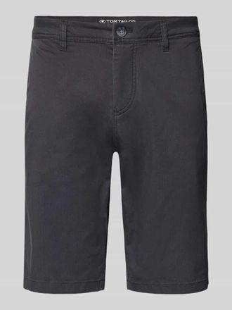 Tom Tailor Slim Fit Chinoshorts aus Baumwoll-Mix in Dunkelgrau, Gr&ouml;&szlig;e 30