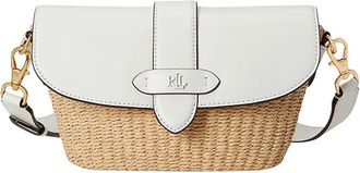 Lauren Ralph Lauren Lynden-shoulder bag-small-wvn straw/ntrl smth