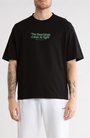 Off-white Best Ideas Skate Cotton Graphic T-Shirt in Black at Nordstrom Rack, Size Xx-Large