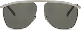 Saint Laurent Eyewear geometric-frame sunglasses - women - Metal - One Size - Silver