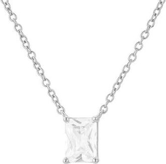 Untamed Petals Astor Crystal Necklace in Metallic Silver at Nordstrom