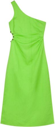 Fab By Fabienne Chapot Mandara Jurk - Dames - Casual kleedjes - Groen - XS - Leer - Kleedjes