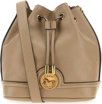 Chlo&eacute; Cappuccino Leather Bucket Bag